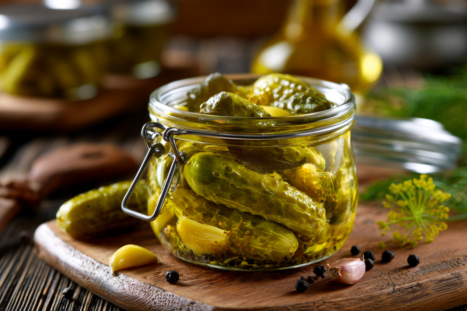 Классический рецепт маринованных огурцов с хреном, вишней и смородиной