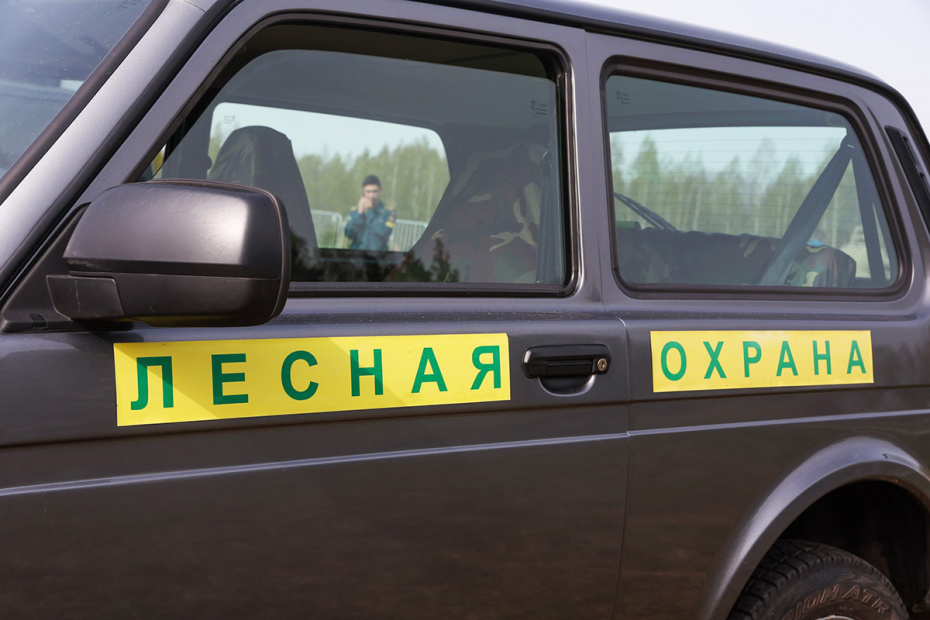 Автомобиль службы лесной охраны в Московской области