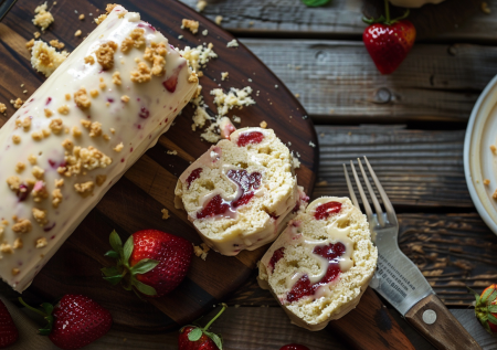 Лью сгущенку на печенье — к чаю подаю клубничную колбасу. Вкуснее конфет, красивее торта