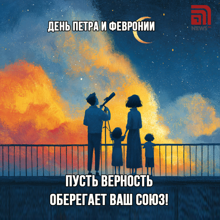 Открытки для мессенджеров с Днем Петра и Февронии