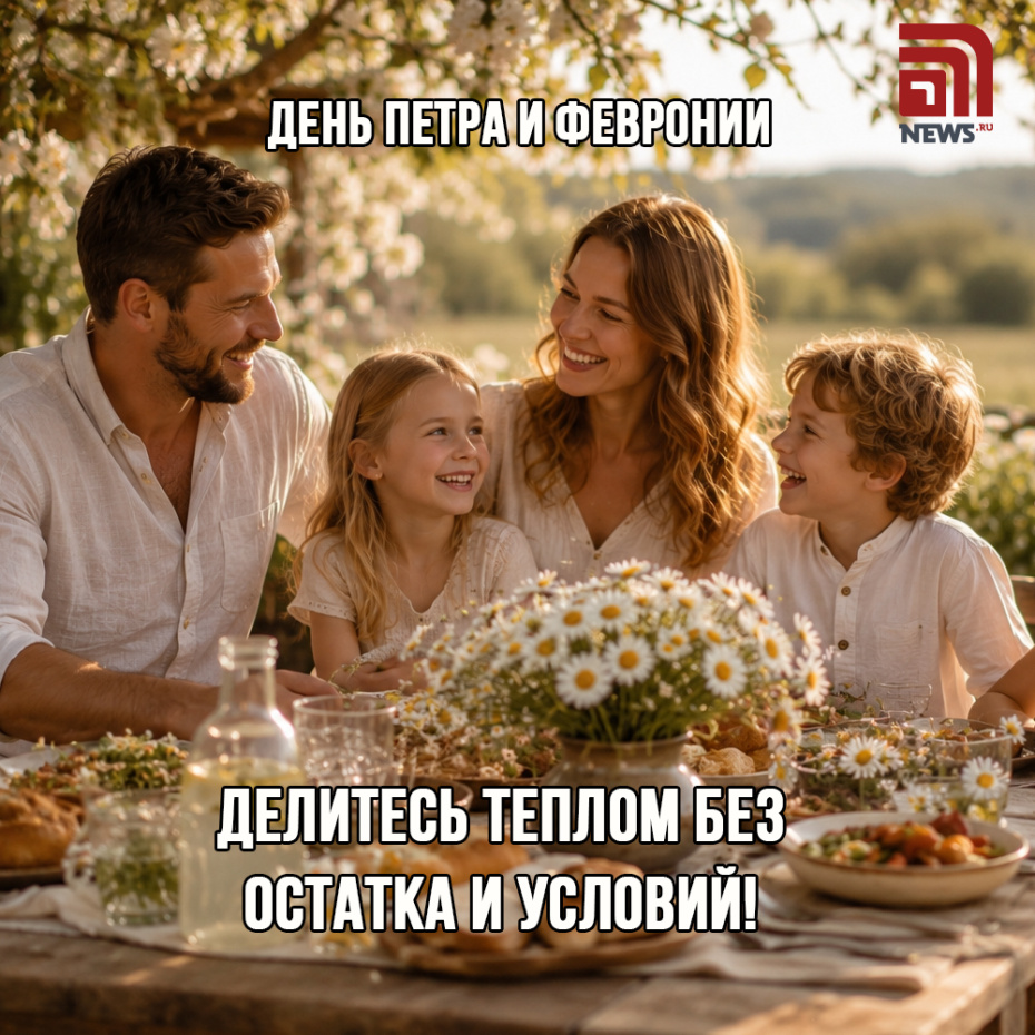 Поздравить близких с Днем Петра и Февронии