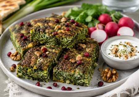 Персидская куку из яиц — вкусный способ сьесть много зелени. Запоминается с первого кусочка