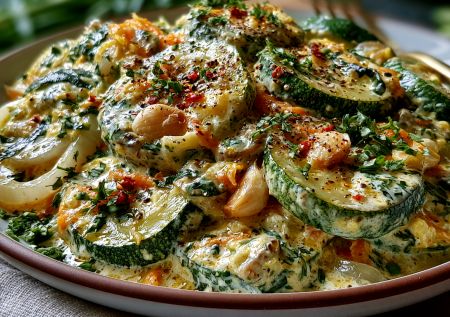 Перестала тушить кабачки просто так — готовлю с грибным вкусом за 15 минут. Нежные, ароматные и без хлопот