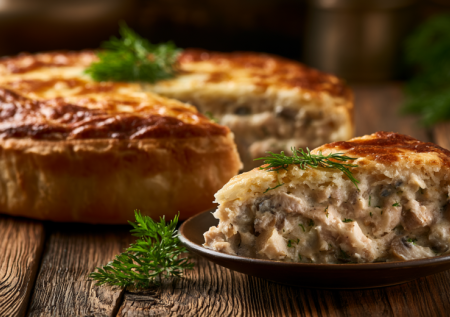 Перестала печь скучные пироги — делаю мясной с курицей за 40 минут. Сытный, сочный и без хлопот