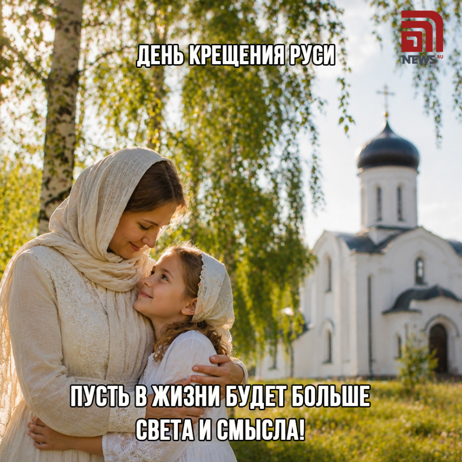 День Крещения Руси. Отправить открытку бесплатно в Telegram
