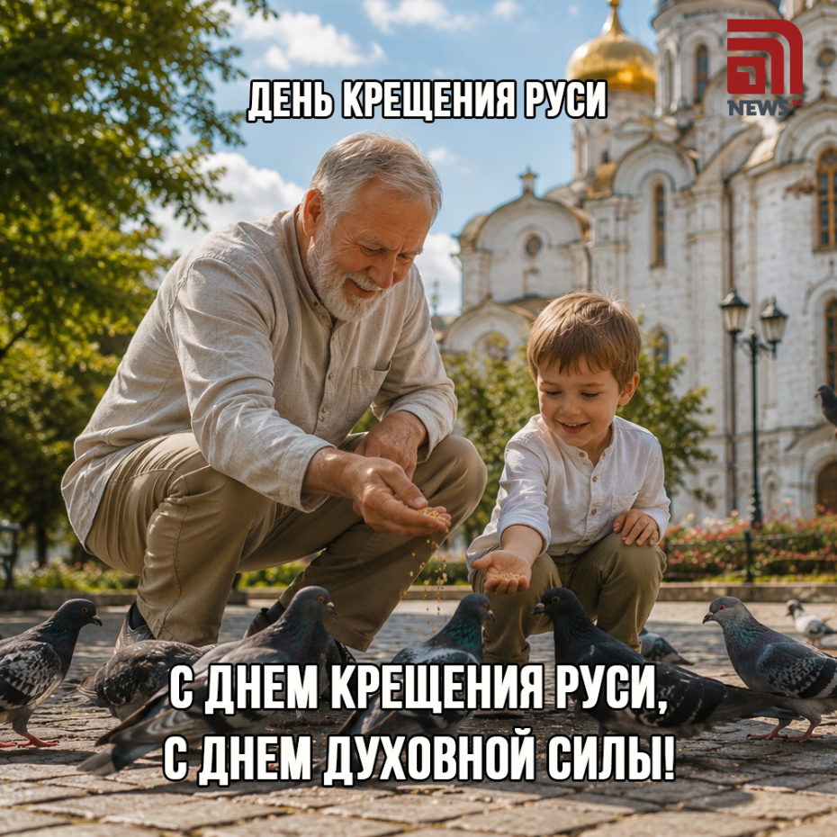 Скачать открытку на День Крещения Руси бесплатно