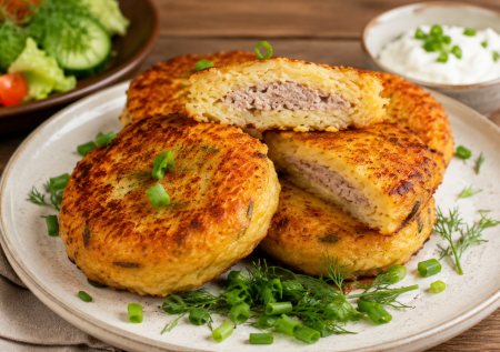 Картошка, фарш да мука: жарю натирушки — вкуснее котлет, интереснее драников