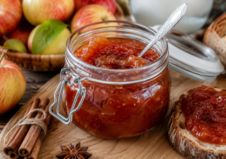 Вкуснота на зиму: густой джем из яблок и корицы — идеально к блинчикам, сырникам и на хлеб с маслом