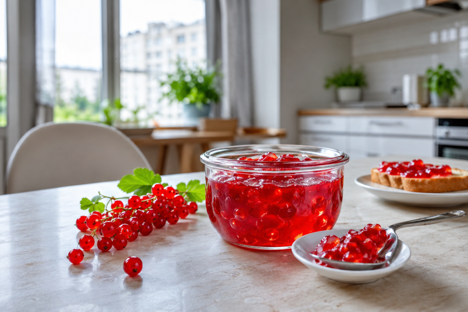 Классическое желе из красной смородины