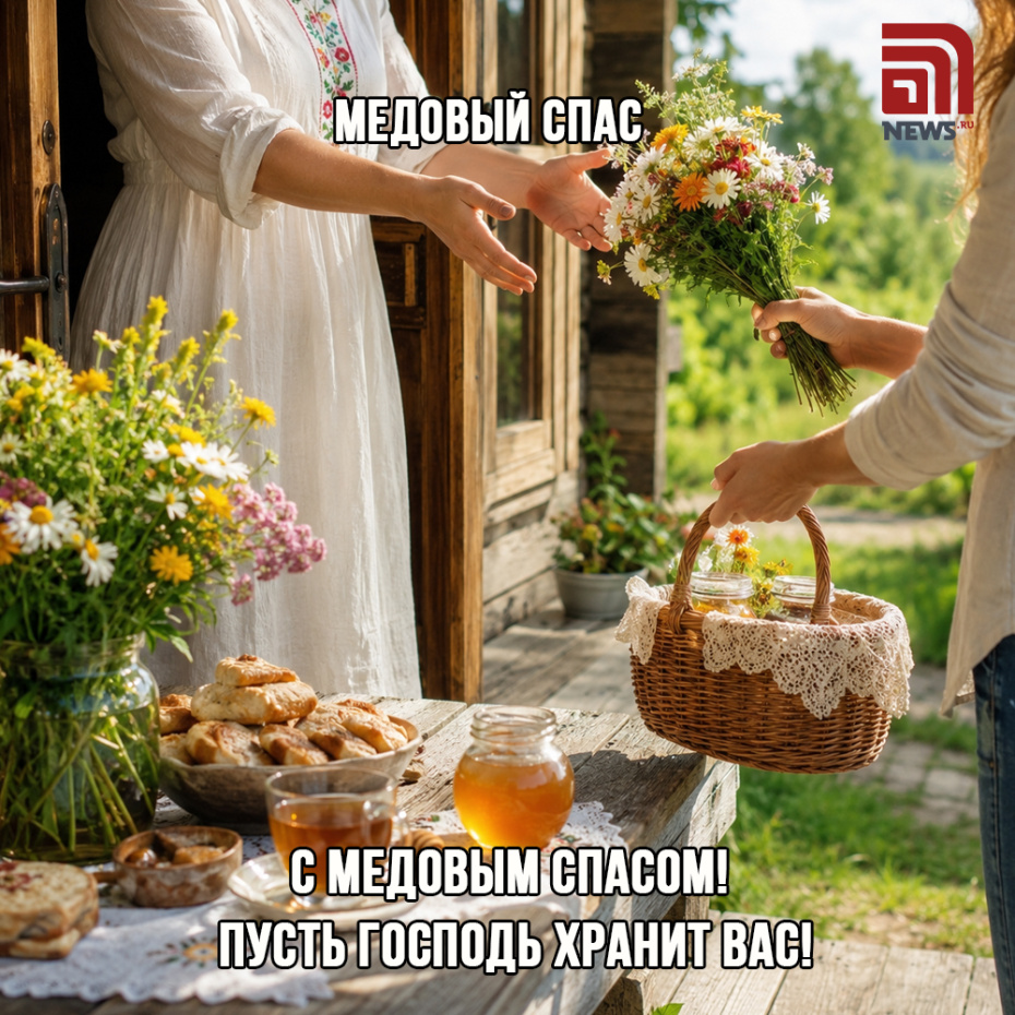 Открытка на Медовый Спас