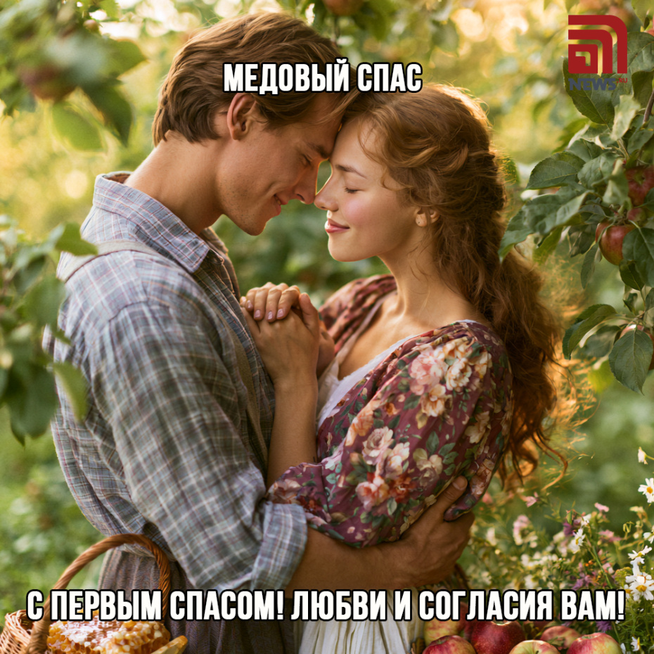 Открытка с душевными пожеланиями на Медовый Спас