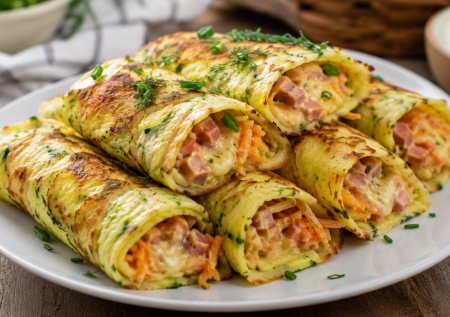 Кабачковые блинчики с начинкой: сворачиваю в рулетики — вкуснее надоевших чебуреков и беляшей
