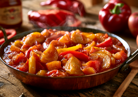 3 рецепта необычного, но вкусного лечо: с яблоками, баклажанами и кабачками