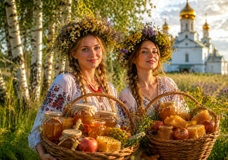 «Света, добра и вкусных угощений»: открытки к Медовому Спасу