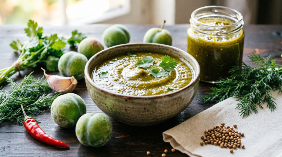 Как приготовить зеленое ткемали дома: три простых и вкусных рецепта