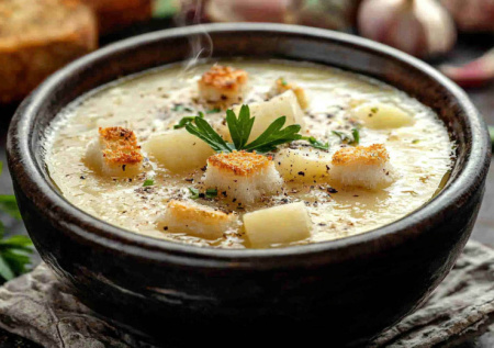 Хватит лапши и щей! Чешская чеснечка с картошкой и сливками — согревающий суп за 30 минут