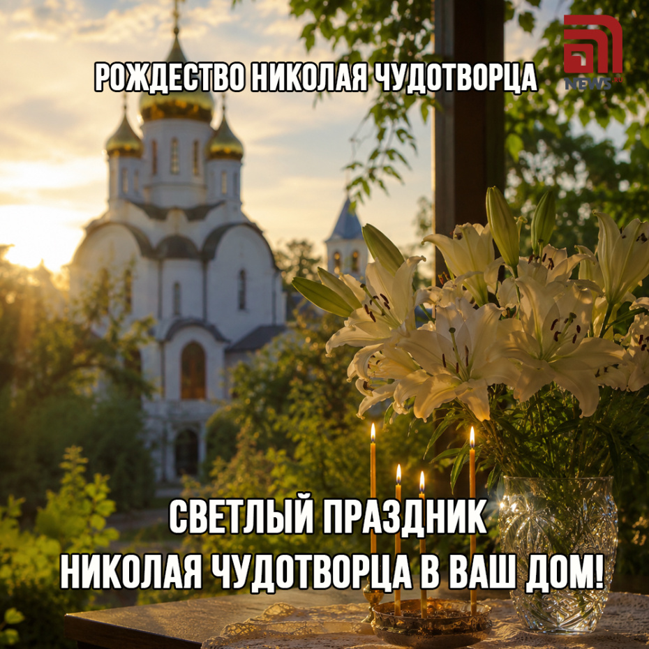 Открытка на Рождество Николая Чудотворца