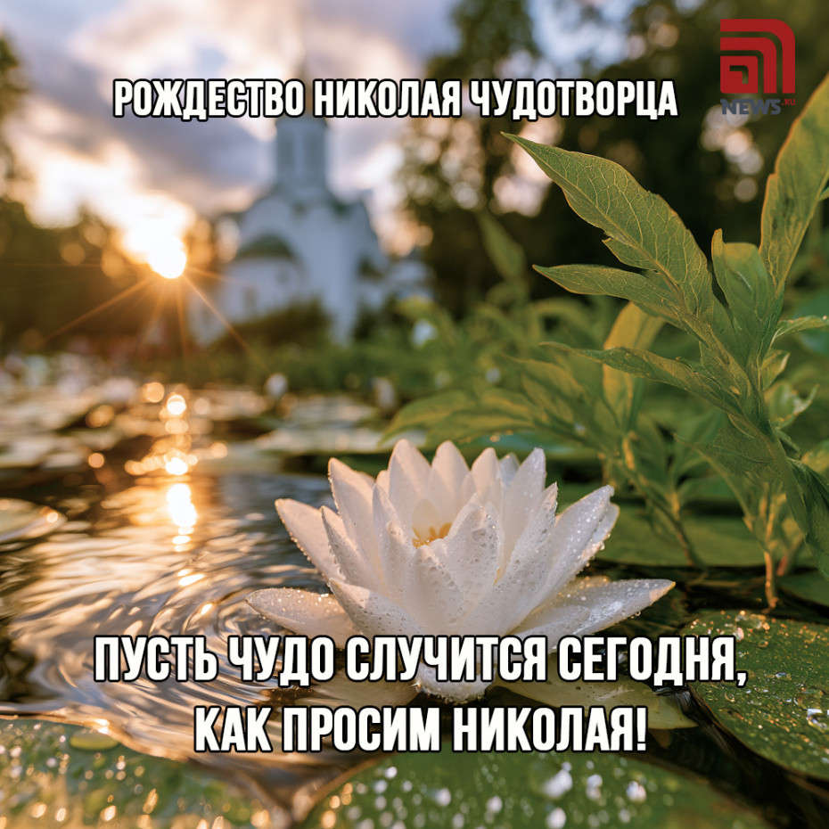 Трогательная картинка с поздравлением на Рождество Николая Чудотворца