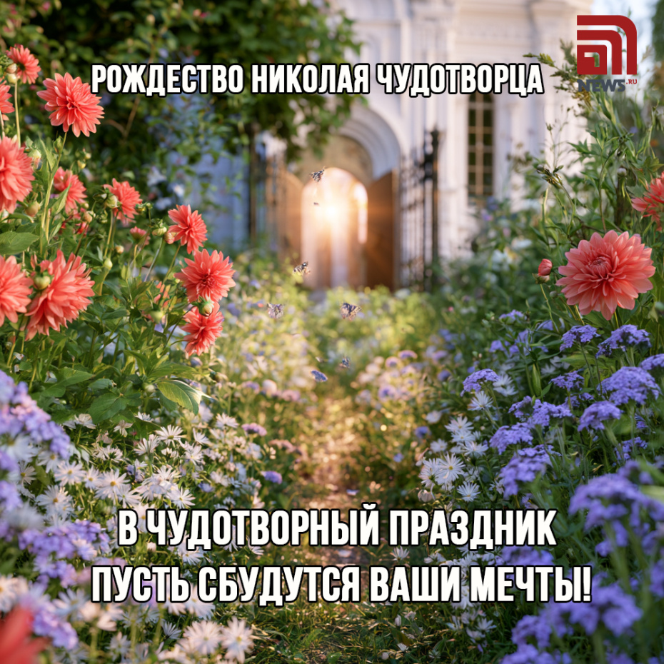 Картинка с поздравлением к Рождеству Николая Чудотворца для православных