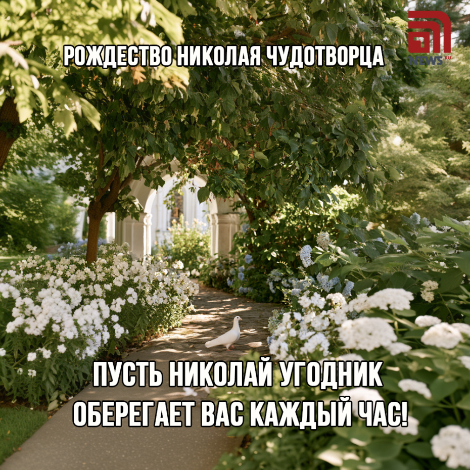 Выразительная картинка-поздравление на Рождество Николая Чудотворца