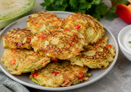 Оладьи из молодой капусты едим все лето: вкусный рецепт с перцем и чесноком