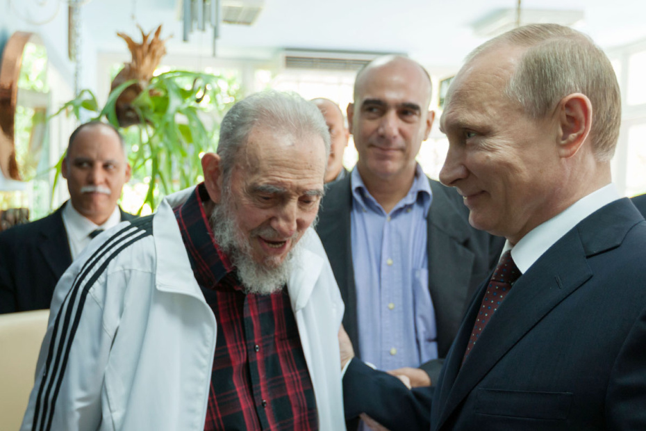 Фидель Кастро и Владимир Путин, 2014 год