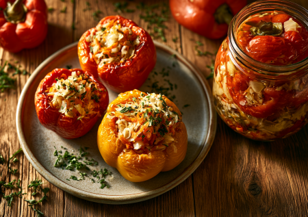 Фарширую перцы капустой — и катаю: зимний деликатес — съедите банку за вечер под горячую картошку