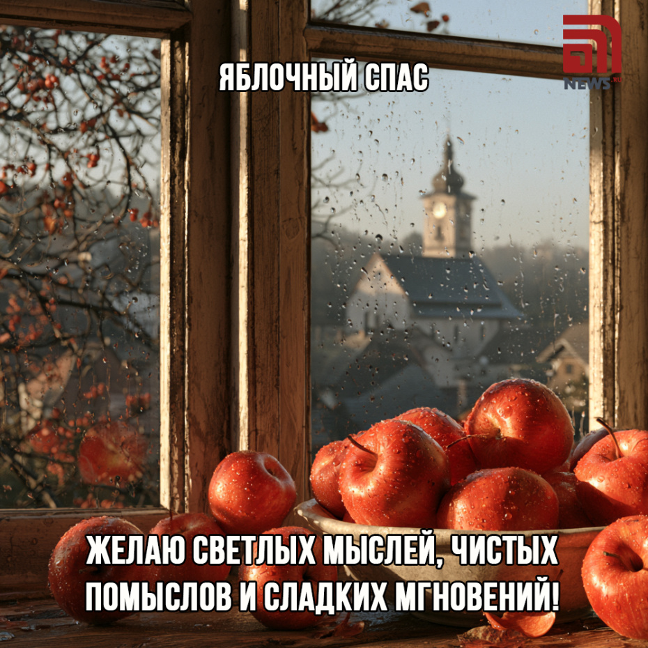 Бесплатная открытка с Яблочным Спасом для верующих