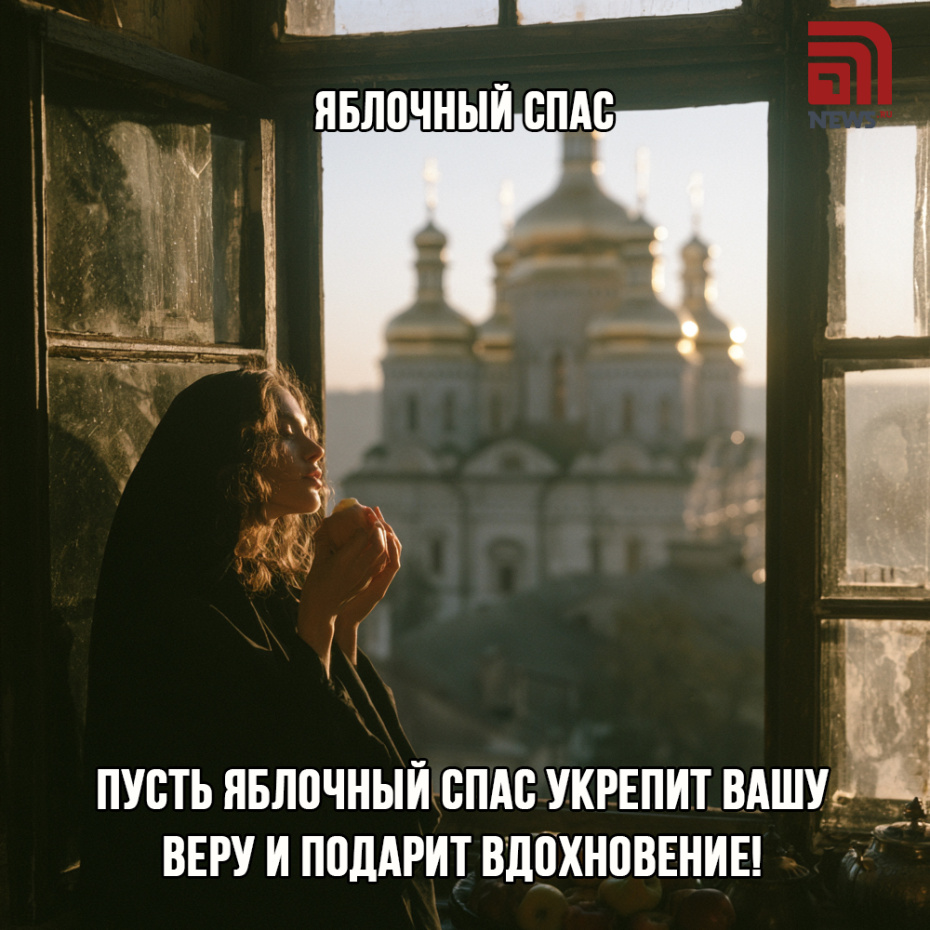 Открытка-поздравление с Яблочным Спасом