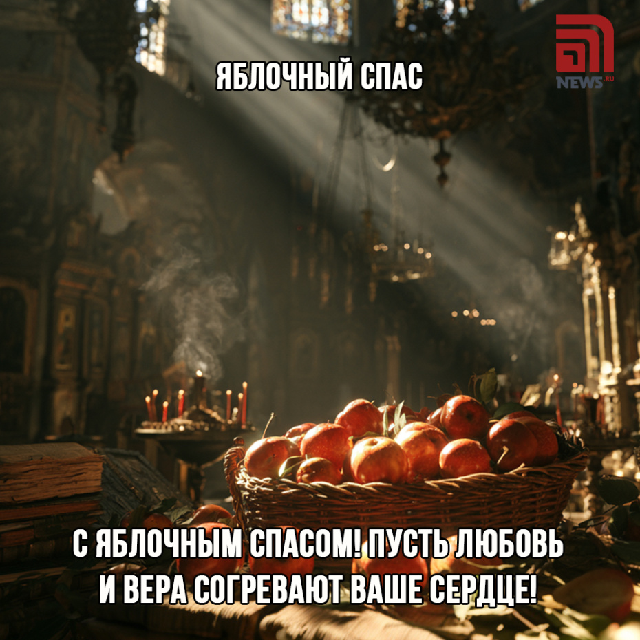 Готовое поздравление с Яблочным Спасом для родных