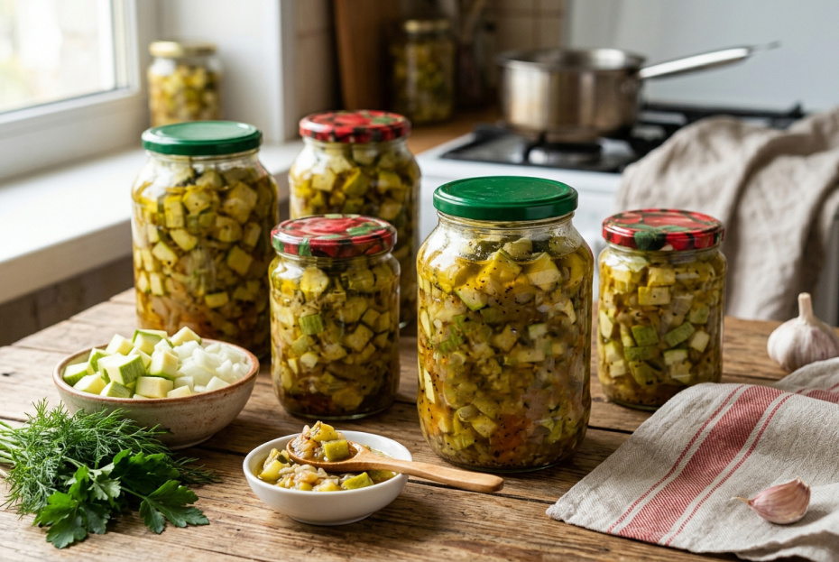 Консервированные кабачки: рецепт