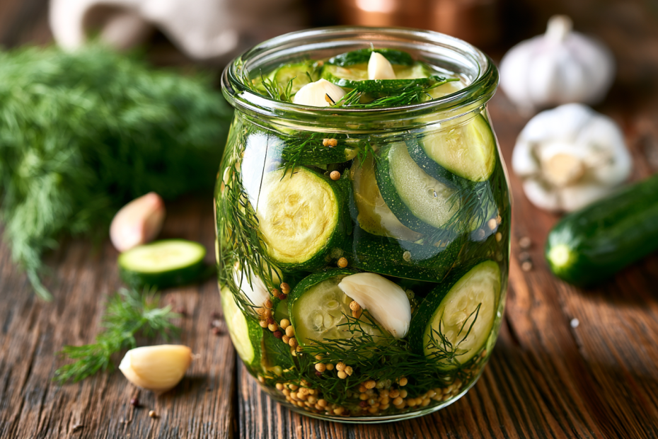 Маринованные кабачки на зиму с пряной зеленью