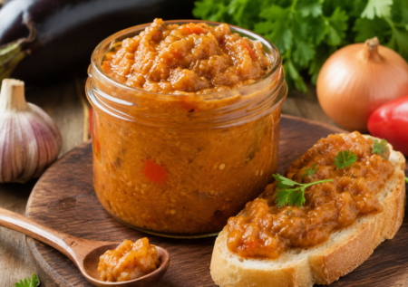 В августе закрываю баклажанную икру по-советски — готовится просто, а вкус как у бабушки. Хоть к мясу, хоть к картошечке
