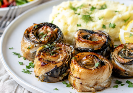 Розочки из скумбрии с соевым соусом: вкусное блюдо, когда мясо надоело