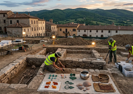 На макаронной фабрике нашли 2600-летний город мертвых