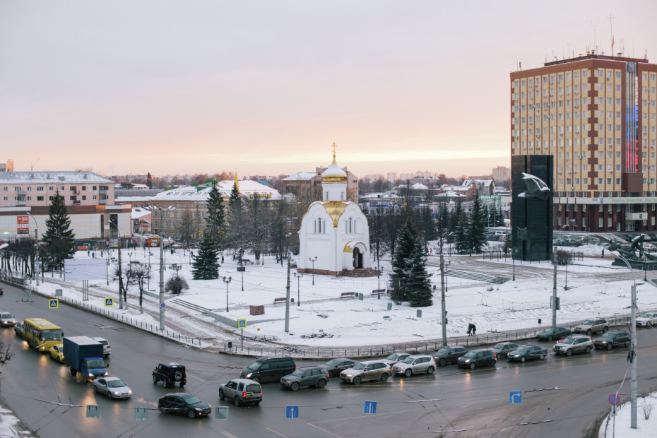 Часовня Феодоровской иконы Божией Матери на Площади Революции в Иваново