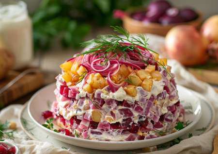 Беру свеклу и кусочек курицы — салат «Любовные грезы»: фантастическое сочетание, на замену шубе