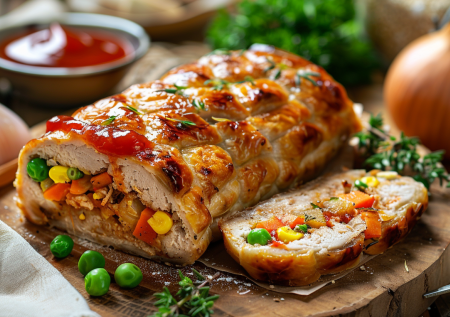 Куриная колбаса из упаковки фарша и замороженных овощей: хороша к пюре и на бутерброды