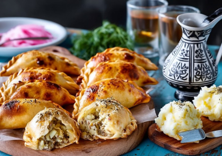 Тесто на кефире и много начинки — через час на столе «Вологодские кружева»: вкусно со сметаной и чесночным соусом