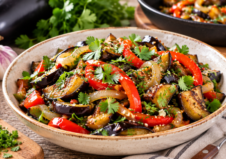 Пару баклажанов, перец и соевый соус — закуска за 15 минут: пикантная вкуснятина и к мясу, и просто с хлебом