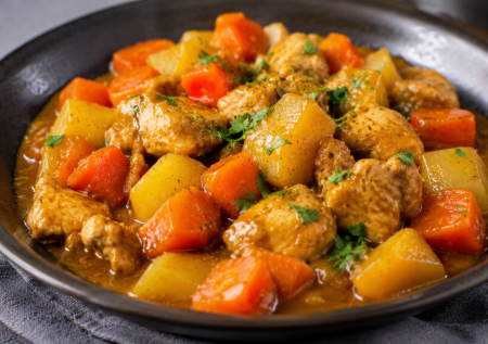 Курица, картошка и морковь — пряное рагу с карри: густая и ароматная вкуснятина на ужин