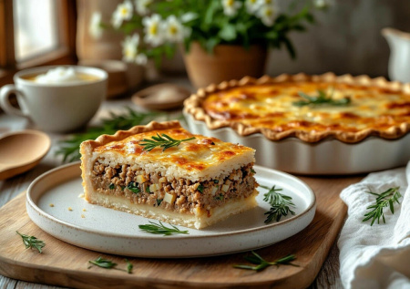 Вместо ужина — мясной пирог с рисом: беспроигрышный вариант, когда надо быстро, сытно и много