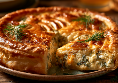 Зачем омлет на завтрак? За то же время собираю вкуснейший пирог в армянском стиле — яйца, мука, много-много зелени и в духовку