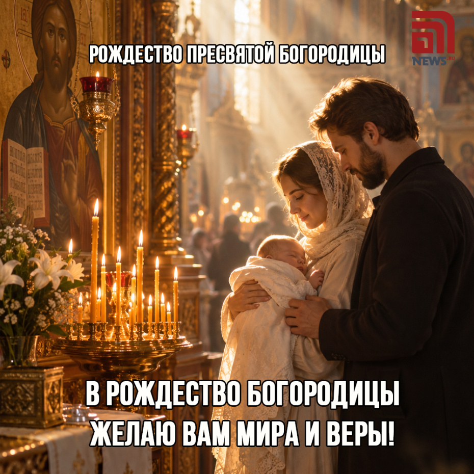Открытка на Рождество Богородицы