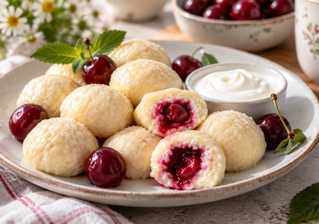Тесто на ленивые вареники замешиваю за 5 минут: получается вкусный, сытный завтрак с красивой подачей