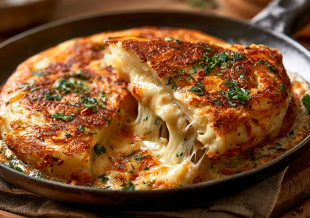 Беру картошку и сыр — и жарю гигантский драник: не хачапури, вкуснее и нежнее, съедаем в один присест