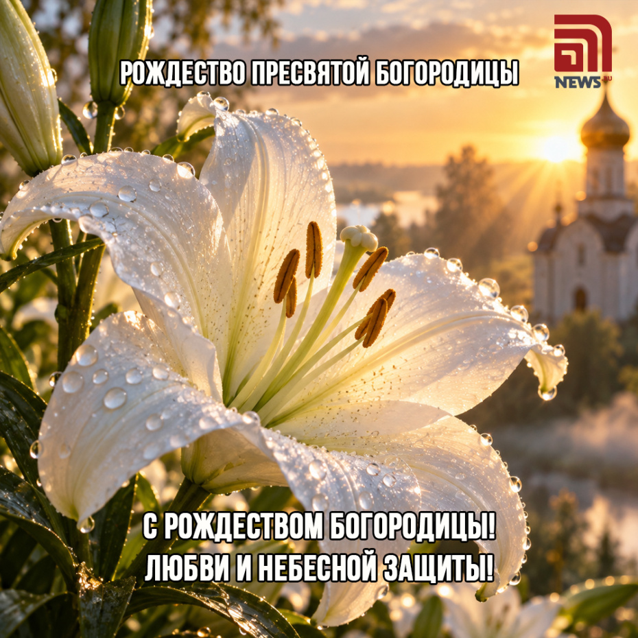 Православная открытка на Рождество Пресвятой Богородицы 21 сентября