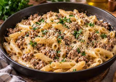Макароны даже не варю: беру фарш и сливки — вкусный ужин вместо надоевших макарон по-флотски