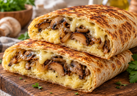 Заворачиваю картошку и грибы в лаваш: вкус как у пирожков, а готовится 10 минут