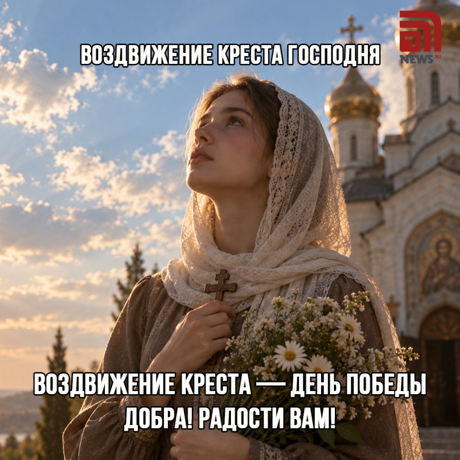 Открытка на Воздвижение Креста Господня для близких